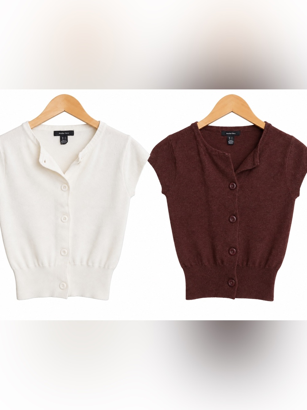 Another Story Knit Button Front Sweater Set | S